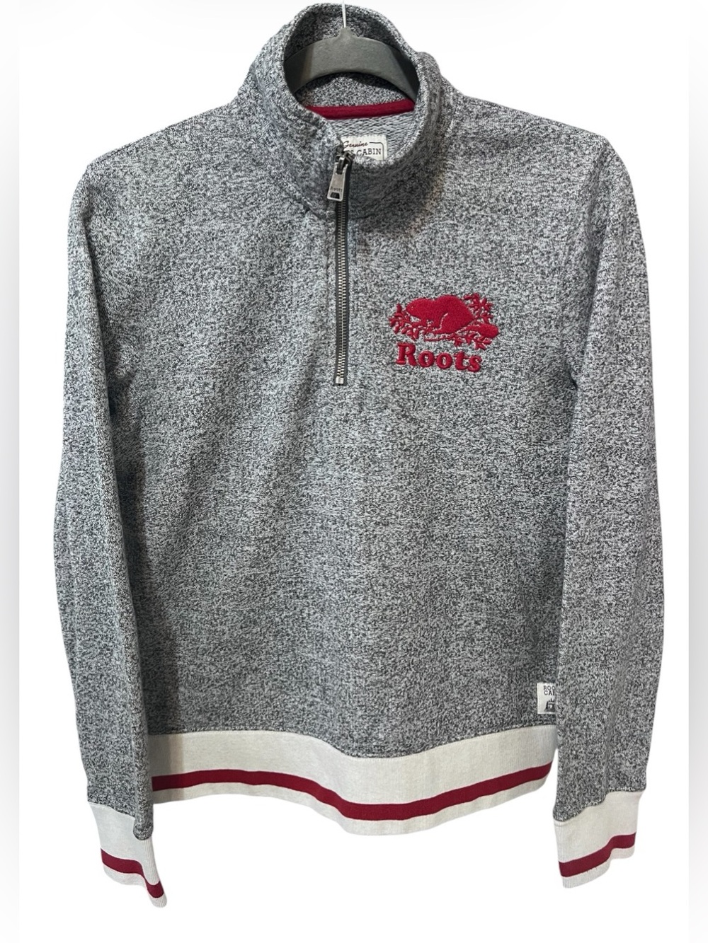 🍁 Roots Cabin Quarter-Zip Sweater – Women’s Medium 🍁
